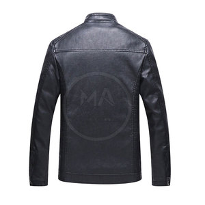 Custom Design <b>Leather</b> <b>Jacket</b> Solid Color <b>Men</b> <b>Leather</b> <b>Jacket</b> Streetwear Breathable <b>Men</b> <b>Leather</b> <b>Jacket</b> - Product Image 2