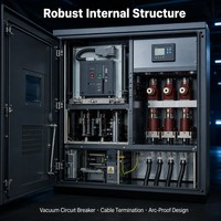 Armoire de distribution moyenne tension 24 kV 630 A, unité de commutation annulaire (RMU) HXGN-12, appareillage métallique encastré IP65