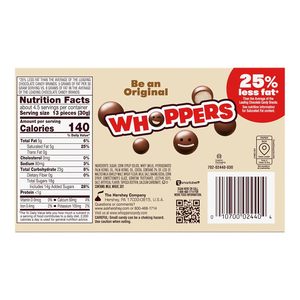 Whoppers, Bolas de Leche Malteada con Trozos de Chocolate, 5 oz., 12 Unidades por Caja (HEC02440) - Product Image 4