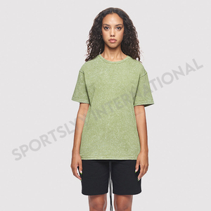 Camiseta Larga de Gran Tamaño, 100% Algodón, Tejido de Punto, Logotipo Frontal, Estilo Lavado Ácido Ecológico, Diseño en Blanco, 280 Gramos, Ropa Deportiva al por Mayor - Product Image 6