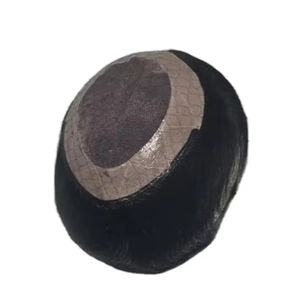 Toupet en cheveux humains Remy indiens de style Yaki Taz Hair BD, trame unique pour système capillaire pour hommes en dentelle - Product Image 1