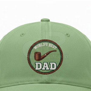 Casquette « Meilleur papa du monde » pour la fête des pères avec logo brodé personnalisé sur le devant et design classique à profil bas - Product Image 4