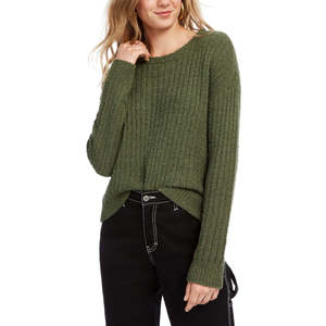 Maglione corto a coste Almost Famous Juniors' Crave Fame verde taglia XS da donna - Product Image 1