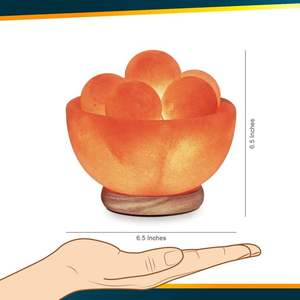 Taille personnalisée belle lampe au sel de l'Himalaya ivoire sculpté à la main écologique artisanat naturel décoration de la maison cadeau amoureux Style - Product Image 1