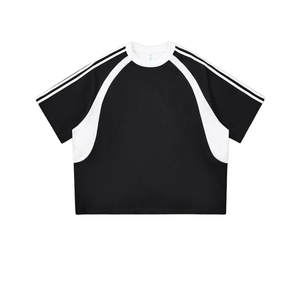 Nouvelle Arrivée <span class=keywords><strong>2026</strong></span> – T-shirt Homme Respirant en Maille à Manches Courtes, Style Rétro Color-Block, Personnalisable – Fournisseur de Haute Qualité - Product Image 4