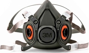 Respirador de media cara reutilizable 3M 6300, material TPE, ligero y cómodo, fabricado en EE. UU., capas personalizables que ayudan a filtrar - Product Image 2