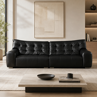 Canapé moderne en cuir véritable en forme de L, deux places, avec dossier capitonné et rembourrage en éponge, pour salon, appartement, hôtel