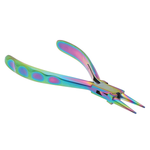 Alicates para doblar alambre recubierto de Color titanio con cortador, alicates para hacer joyas de acero inoxidable para abalorios, alicates para joyería - Product Image 1