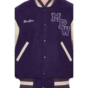 Conjuntos de uniformes de béisbol de material informal de béisbol de lana Diseños personalizados Jersey Uniformes de Béisbol Juvenil chaqueta Letterman para hombre - Product Image 6