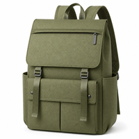 Sac à dos vintage de luxe imperméable avec doublure en polyester, sac de voyage pour ordinateur portable, pochette à outils d'électricien avec poches et boucles, unisexe