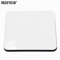 Sous-verre carré en MDF vierge de 95 mm certifié CARB P2 EN71, avec dos en liège, pour sublimation, logo personnalisé, presse à chaud, MDFSUB