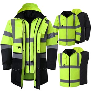 Chaqueta de Seguridad Reflectante de Alta Visibilidad para Trabajo, Chaqueta de Seguridad de Invierno, Chaqueta de Seguridad Impermeable de Alta Visibilidad - Product Image 1