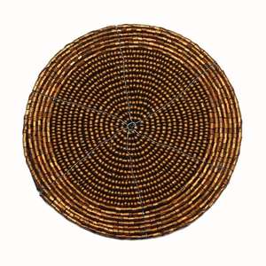 Latest Wedding Party Table Decorative Glass Beaded <b>Coasters</b> <b>Gold</b> Colour Seed Beads And Heart Design Beaded <b>Coasters</b> - Product Image 5