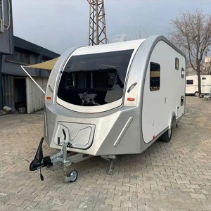 Remolque de caravana pequeño tipo lágrima, totalmente equipado, de acero inoxidable, con doble amortiguador, capacidad para 8 personas, ligero y mini. - Product Image 1