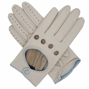 Guantes de cuero de piel de cabra auténtica a la moda para hombre, mitones impermeables transpirables para exteriores para uso diario e informal - Product Image 6