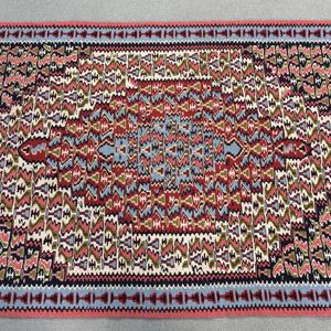 Petit tapis turc de 2,6 x 3,8 pieds, tapis vintage, tapis oriental rouge Kilim - Product Image 3