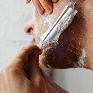 Lames de rasoir à lame droite de haute qualité en acier inoxydable, manche en bois pliable pour barbier, rasoir à barbe et à cheveux réglable, logo personnalisé - Product Image 5