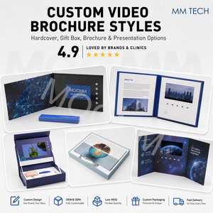 Brochure vidéo LCD 7 pouces, carte en papier mince avec impression de logo personnalisé et téléchargement vidéo USB pour la promotion en détail - Product Image 6