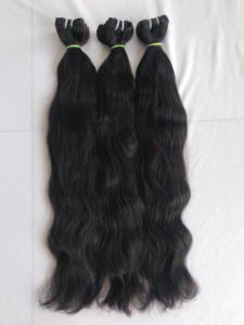 ผมต่อแบบหยักศกธรรมชาติขนาด24นิ้วสำหรับต่อผมของผู้บริจาค100% บริสุทธิ์ขอบอินเดียเส้นด้ายสองชั้นไม่หลุดร่วงเชื่อถือได้ - Product Image 5