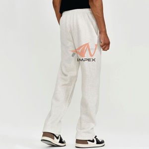 Oversized Street Style Sweatpants for Men Women Fleece-Lined Straight-Leg <b>Trousers</b> <b>Plus</b> <b>Size</b> Casual Mid Waist Drawstring Closure - Product Image 5