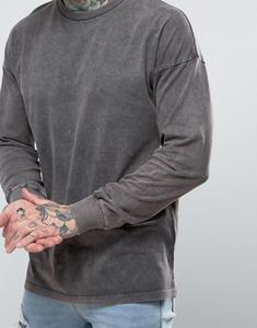 T-shirt personnalisé pour homme, coupe classique, manches longues, col rond, 100 % coton lourd, écologique et respirant - Product Image 2