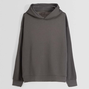 Sweat-shirt à capuche oversize pour homme, en molleton français 3D, avec logo double ligne, décontracté, essentiel pour l'hiver, coupe ample - Product Image 2