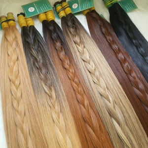 Extensions de cheveux humains vietnamiens bruts, double épaisseur, non-Remy, lisses comme des baguettes, de 8 à 30 pouces, en vrac, toutes couleurs - Product Image 3