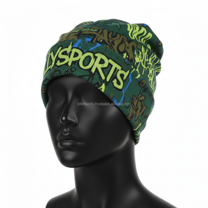 หมวกบีนนี่ผู้หญิง ผ้าโพลีเอสเตอร์ผสมสแปนเด็กซ์ น้ำหนักเบา ผ้านุ่ม พิมพ์ลาย สีตามสั่ง โลโก้แบบซับลิเมชั่น หมวกบีนนี่ลายแจ็คการ์ด - Product Image 5