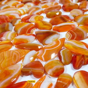 Agate rouge naturelle du Botswana lisse mélange forme Cabochon de pierres précieuses en vrac pour la fabrication de bijoux prix de gros - Product Image 5