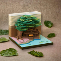 Bloc-notes de château de mémo de calendrier hebdomadaire 2024 avec bloc-notes 3D léger Note autocollante pour le meilleur cadeau