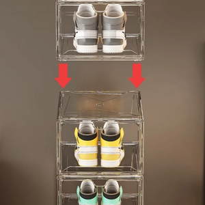 Cajas de Almacenamiento de Zapatos Personalizadas, Transparentes, a Prueba de Polvo, de PP Ecológico, para Cocina, Hogar, Puerta, Bolsas, Ropa, Organizador Cuadrado con Logotipo - Product Image 1