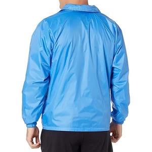 Chaqueta cortavientos para hombre con logotipo personalizado de fabricación, chaqueta de entrenador con cuello para hombre - Product Image 4