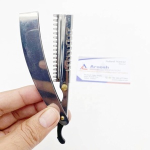 มีดโกนหนวดสแตนเลสสีเงินแบบแมนนวลออกแบบโลโก้ได้อย่างยั่งยืน - Product Image 3