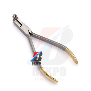 <b>Light</b> <b>Wire</b> Pliers With Cutter & Groove TC Half Gold Orthodontics Dental Surgical Instruments - Product Image 3
