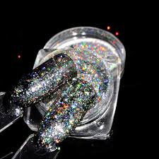 Poudre de paillettes holographiques chromées pour ongles, pigment acrylique, poussière réfléchissante pour manucure DIY, nail art - Product Image 1