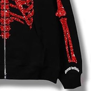 OEM ODM Available Customized 2025 Rhinestone Pullover Hoodie for Women Custom Bling Hoodie - Product Image 4