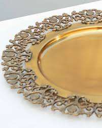 Restaurante de lujo Bandeja de servicio de latón Platos de servicio de desayuno Vajilla Nueva llegada 2025 Plato de servicio Bandejas de servicio asequibles - Product Image 5