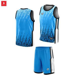 Rockfire JP Ensemble de maillots de basket-ball lavés de luxe de haute qualité Uniforme de sport personnalisé respirant 100% polyester Bon prix OEM - Product Image 2