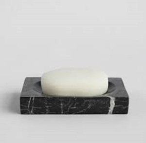 Jabonera de mármol Natural de estilo europeo, accesorios de baño simples superiores, jabonera rectangular cuadrada de mármol Natural - Product Image 3