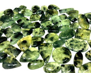 Piedra Preciosa Natural de Prehnita al por Mayor, Cabujón Verde Manzana de Alta Calidad para la Fabricación de Joyas - Product Image 3