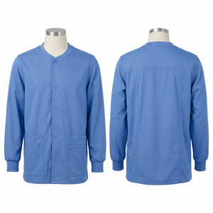 Blouson de travail unisexe haut de gamme en toile 240g, bleu marine gaufré, style hiver, à capuche, respirant, imperméable, OEM ODM - Product Image 2