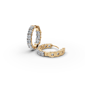 Boucles d'oreilles créoles ovales serties de diamants pour mariée, bijoux élégants en diamant pour les mariées - Product Image 4