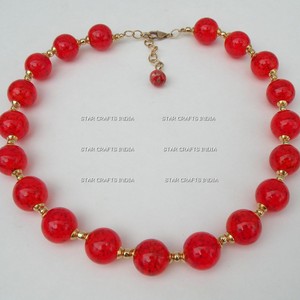 Top vente multicolore à la main résine Lucite indien collier classique fête fiançailles dames bijoux de mode - Product Image 4