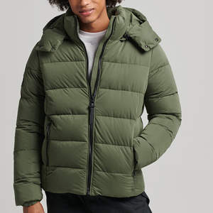 Personalizable Mens Bubble Puffer Jacket Heavy Aislado Abrigo de invierno con capucha Ropa al aire libre OEM ODM Producción a granel - Product Image 5