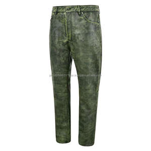 Pantalones de Cuero para Hombre, Estilo Motero, Corte Recto, Cintura Media, Resistentes al Viento, Diseño Ecológico para una Moda Urbana Versátil - Product Image 5