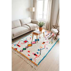 Alfombras marroquíes hechas a mano de lana, auténticas alfombras bereberes, lana natural, artesanía, personalizables en tamaño y colores, alta calidad - Product Image 4