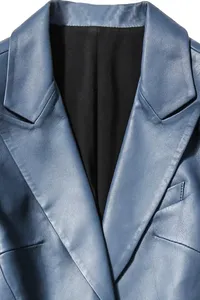 Chaqueta de talla grande de cuero PU para Primavera/otoño, ropa de calle para mujer, chaqueta de cuero de motorista ajustada, abrigo para mujer - Product Image 3