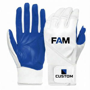 Custom Colors Design Goatskin Leather Baseball Batting Gloves Wholesale Price Non Slip Grip Anti Shock Softball Batting Gloves - Product Image 1