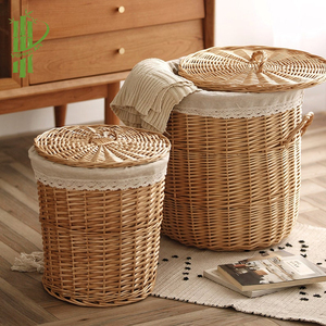 Eco-Friendly Handmade Round Folding Rattan Storage <b>Basket</b> with New Design for Kitchen Storage Organization and Food Storage - Product Image 6