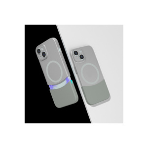 Funda Protectora de Doble Capa Compatible con MagSafe para iPhone 15, Funda de Silicona Suave con Acabado Esmerilado, Protección Antigolpes, Color Gris - Product Image 1